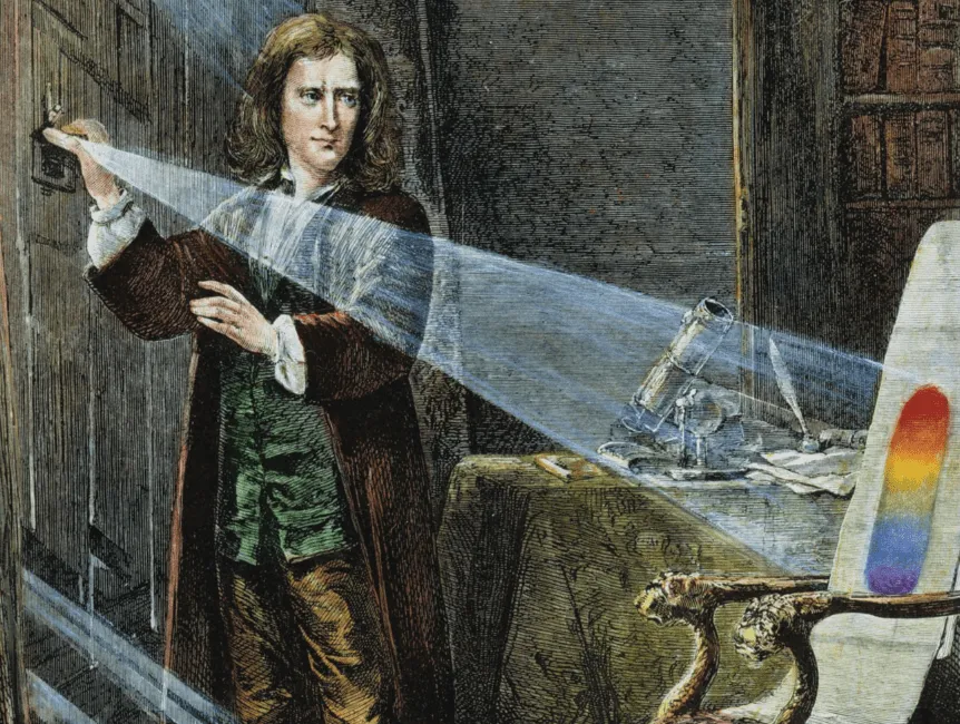 Newton Looking Through the Prism