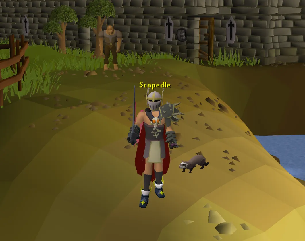 A RuneScape Character saying Scapedle