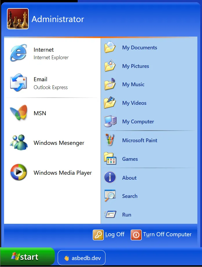 web os startmenu webos_startmenu